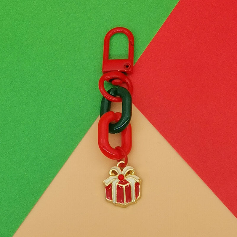 Wholesale Christmas Alloy Santa Claus Snowflake Elk Tree Keychain